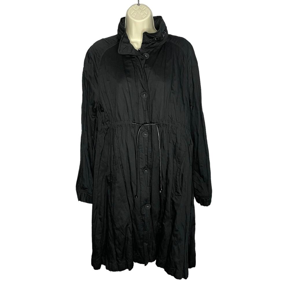 WHYRED Women's Crinkled Drawstring Hooded Lightweight Coat Jacket Small